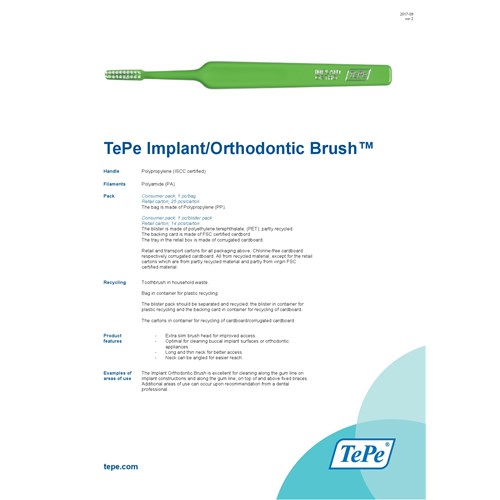 Factsheet Orthodontic Brush